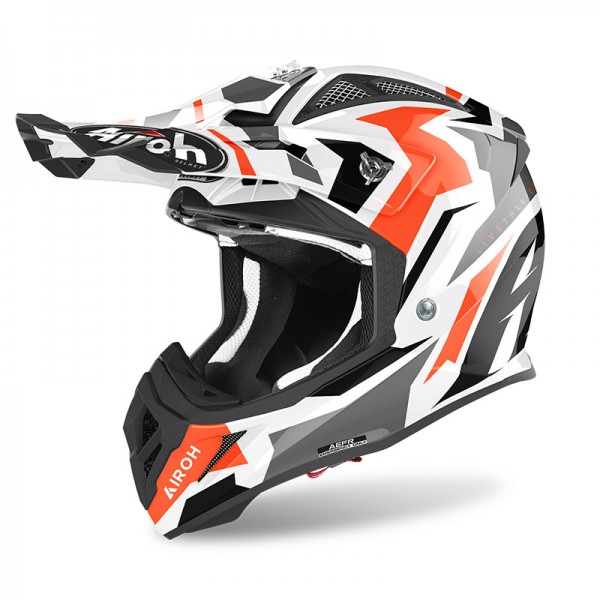Airoh Aviator Ace Swoop Orange Helmet