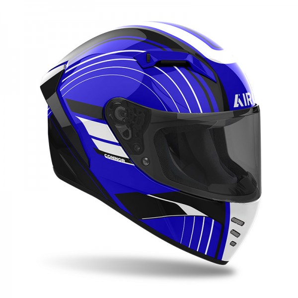 AIROH CONNOR ACHIEVE BLUE GLOSS FULL FACE HELMET