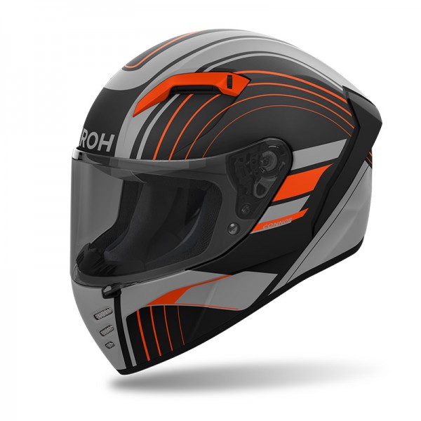 AIROH CONNOR ACHIEVE ORANGE MATT FULL FACE HELMET