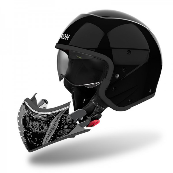 AIROH J110 PAESLY BLACK GLOSS HELMET