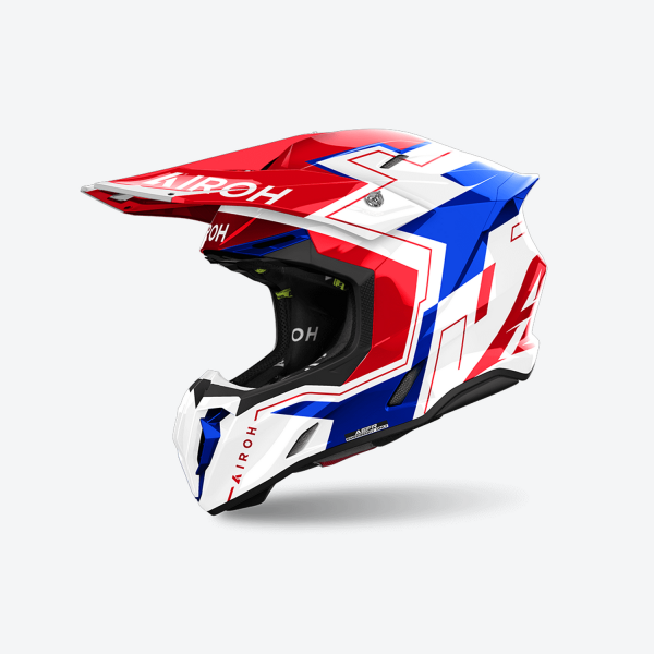 AIROH TWIST 3 DIZZY BLUE RED GLOSS HELMET