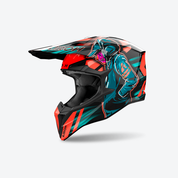 AIROH WRAAAP CYBER ORANGE GLOSS HELMET