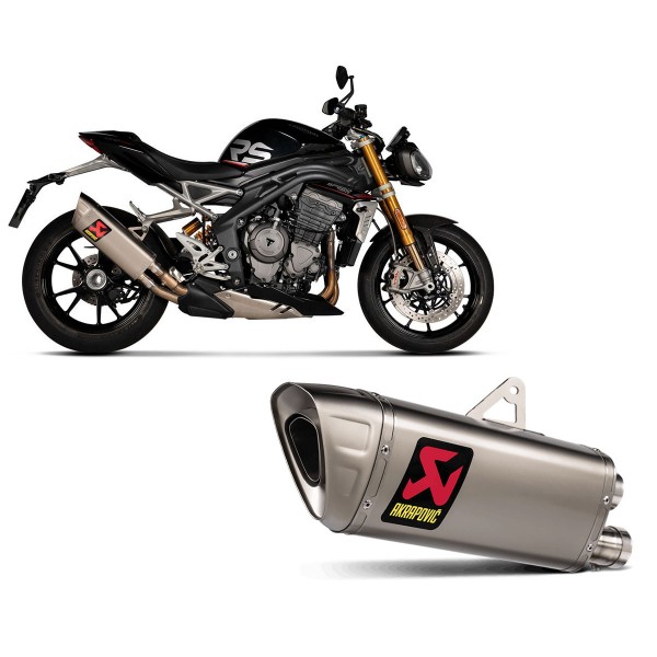 AKRAPOVIC APPROVED TITANIUM EXHAUST FOR TRIUMPH SPEED TRIPLE 1200 RS / RR 2021-2024 PART # S-T12SO5-HAPXLT
