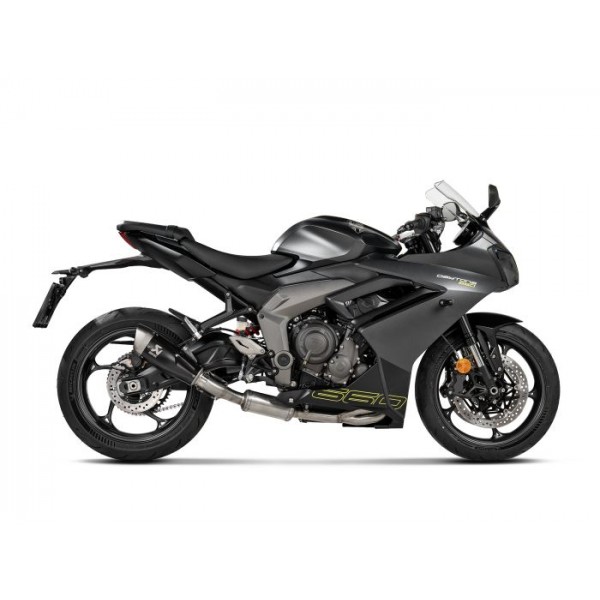 AKRAPOVIC RACING LINE TITANIUM EXHAUST FOR TRIUMPH DAYTONA 660 2024 PART # S-T6R2-CQTBL