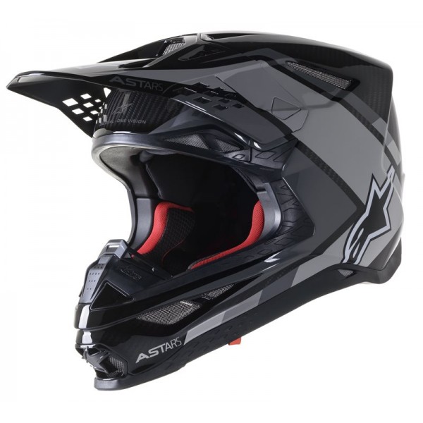 ALPINESTARS SUPERTECH S-M10 CARBON META2 BLACK GRAY GLOSSY HELMET