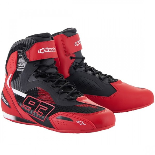 ALPINESTARS AUSTIN KNITTED BRIGHT RED BLACK BOOTS