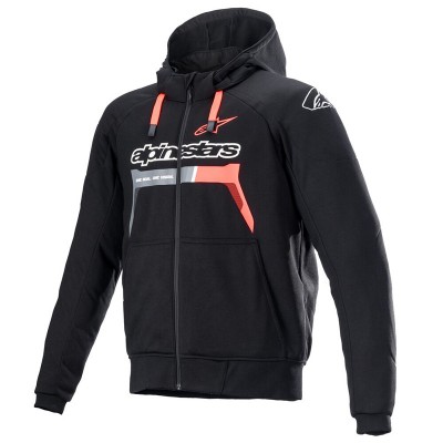 ALPINESTARS CHROME IGNITION HOODIE BLACK RED JACKETS