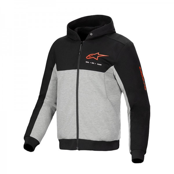 ALPINESTARS CHROME V2 SPORT BLACK RED FLUO HOODIE
