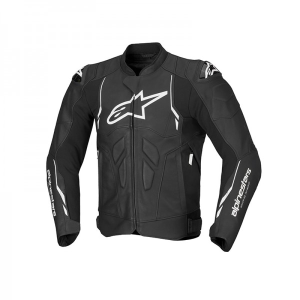 ALPINESTARS DUSK LEATHER BLACK WHITE JACKET