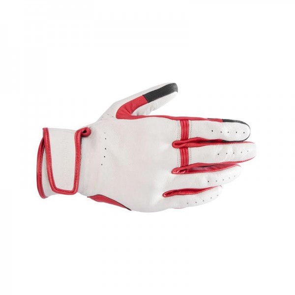ALPINESTARS DYNO LEATHER WHITE RED GLOVES