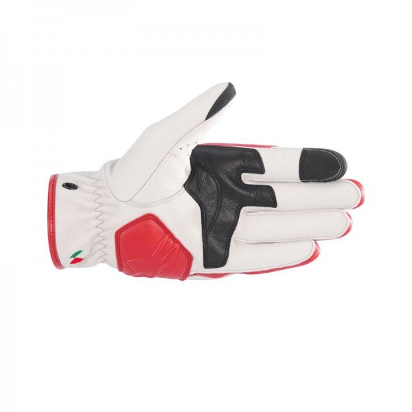 ALPINESTARS DYNO LEATHER WHITE RED GLOVES