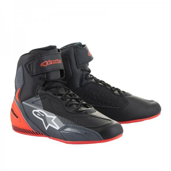 ALPINESTARS FASTER 3 BLACK GREY RED FLUO SHOES