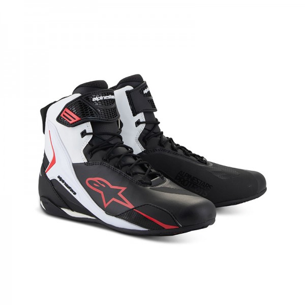 ALPINESTARS FASTER 4 BLACK WHITE RED SHOES