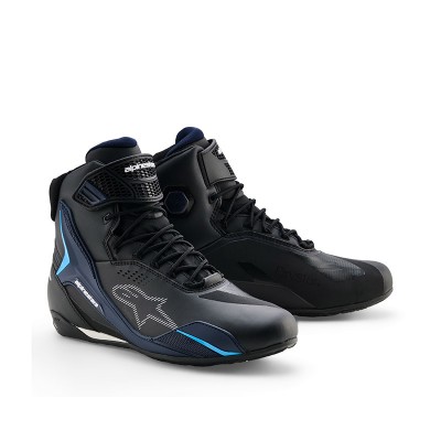 ALPINESTARS FASTER-4 DRYSTAR NAVY CYAN SHOES