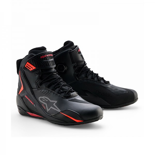 ALPINESTARS FASTER-4 DRYSTAR RED FLUO SHOES
