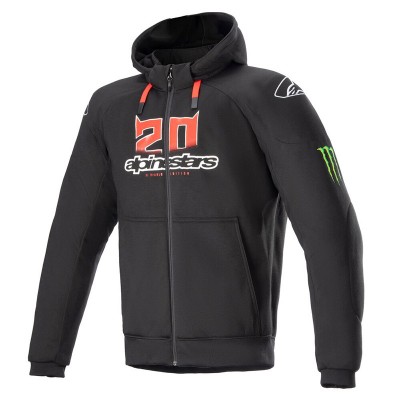 ALPINESTARS FQ20 CHROME IGNITION MONSTER BLACK HOODIE JACKET