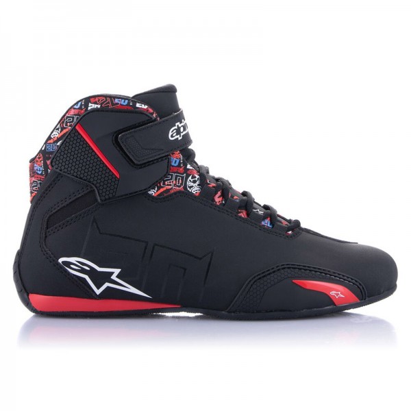 ALPINESTARS FQ20 SEKTOR BLACK BRIGHT RED SHOES
