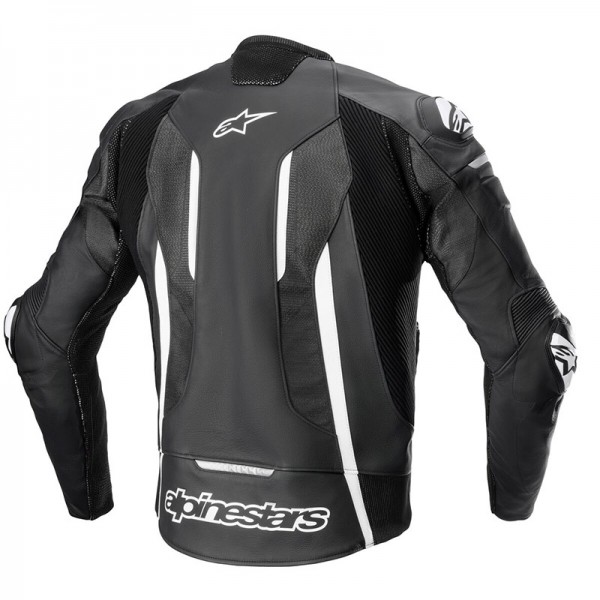 ALPINESTARS FUSION LEATHER BLACK WHITE JACKET