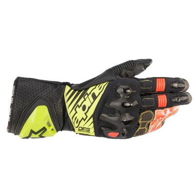 ALPINESTARS GP TECH V2 YELLOW WHITE RED GLOVES
