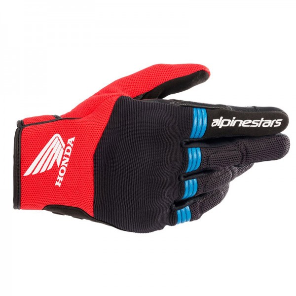 ALPINESTARS HONDA COPPER BLACK RED BLUE GLOVES