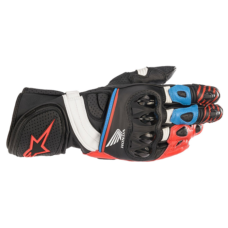 Alpinestars Honda Gp Plus R V2 Red Blue Gloves