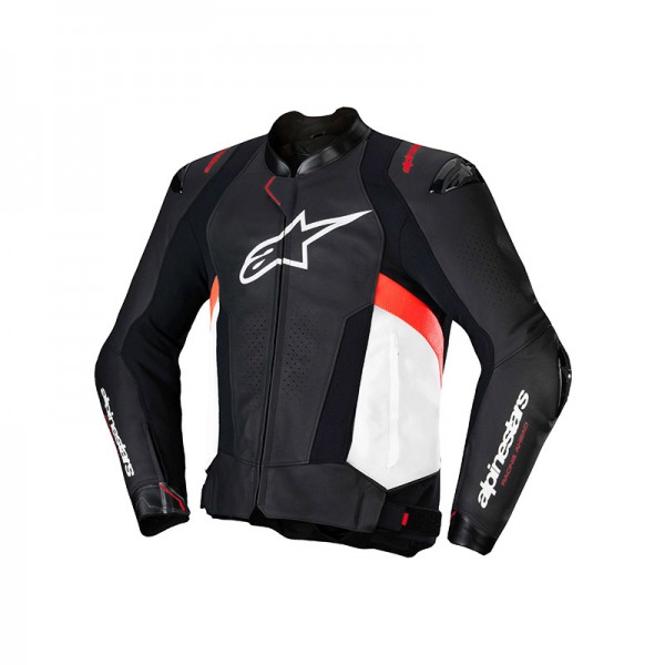 ALPINESTARS MISSILE V3 LEATHER WHITE RED JACKET