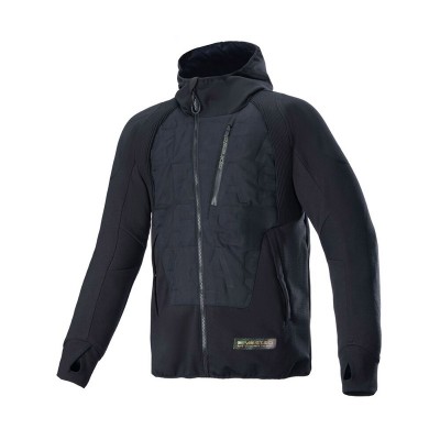 ALPINESTARS MO.ST.EQ HYBRID HOODED BLACK JACKET