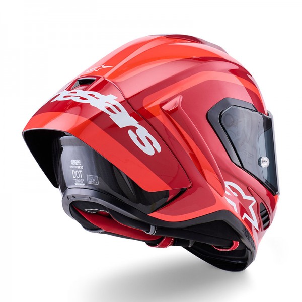 Get best price of Red Alpinestars Supertech R10 Arius Double Glossy Helmet in India at Bikegear
