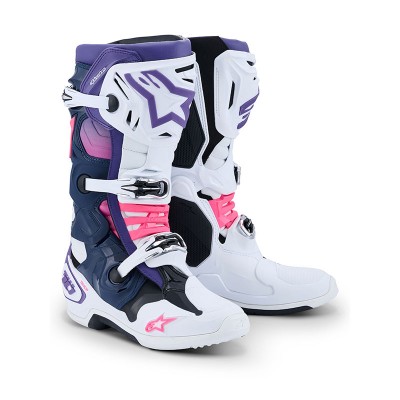 Alpinestars Tech 10 Boots White Purple