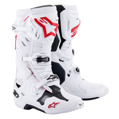 Alpinestars Tech 10 Supervented White Red Boots