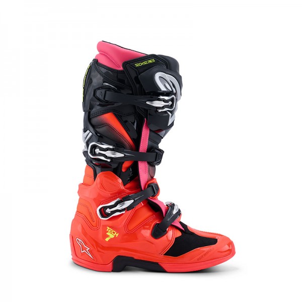 Alpinestars Tech 7 25 Boots Black Red Fluo