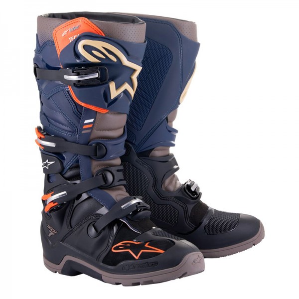 ALPINESTARS TECH 7 ENDURO DRYSTAR NAVY GREY BOOTS