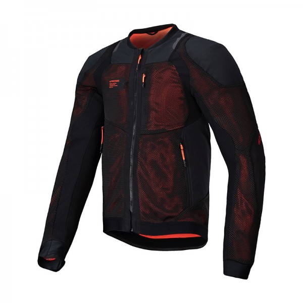 ALPINESTARS TROOP AIR PRO BLACK RED FLUO JACKET 
