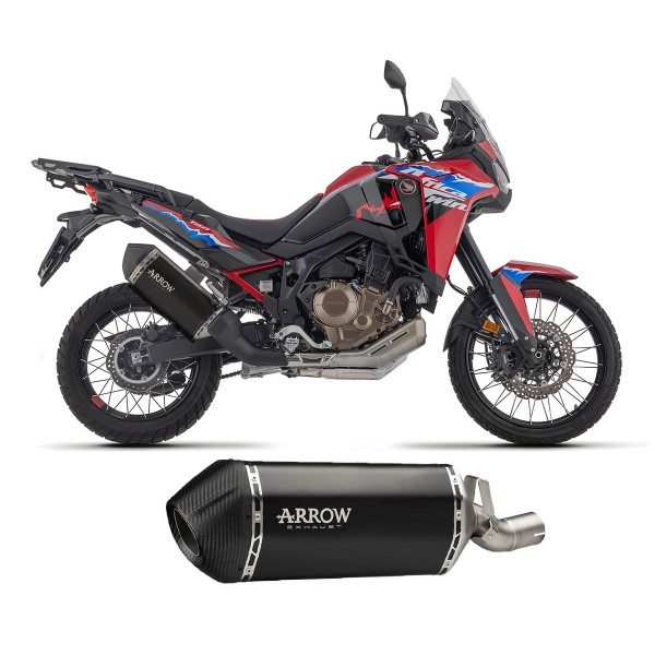 ARROW RACING SONORA DARK TITANIUM TAIL PIPE CARBY FOR HONDA AFRICA TWIN CRF 1100 L 2024 PART #  72012SKN