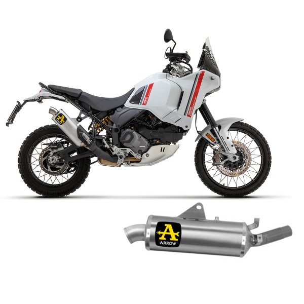 ARROW APPROVED INDY RACE ALUMINUM SILENCER FOR DUCATI DESERT X 2022 PART # 72638AO