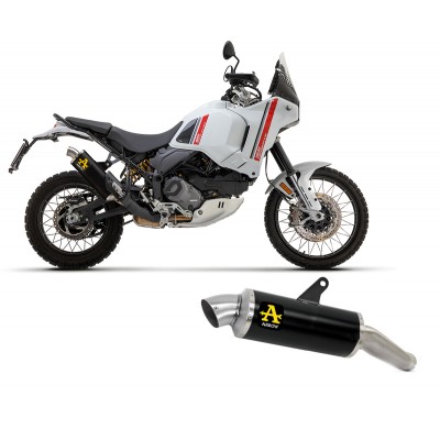 ARROW APPROVED INDY RACE BLACK ALUMINUM SILENCER FOR DUCATI DESERT X 2022 PART # 72638AON