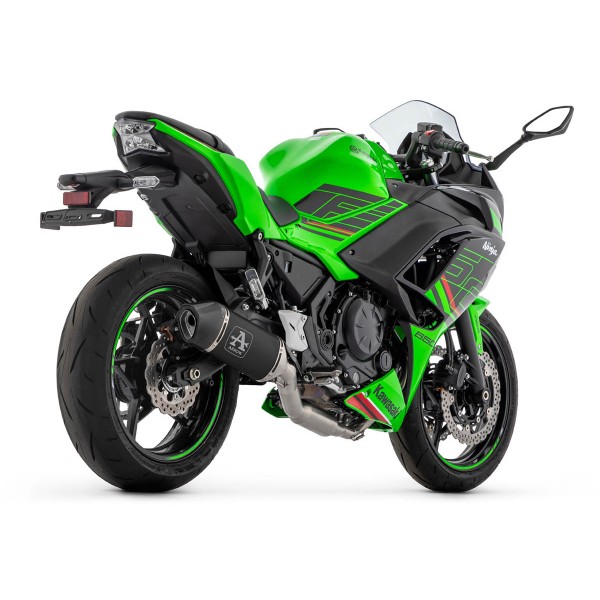 ARROW E5 VELOCE ALUMINUM DARK FULL SYSTEM EXHAUST FOR KAWASAKI NINJA 650 2024 PART # 71506VAN