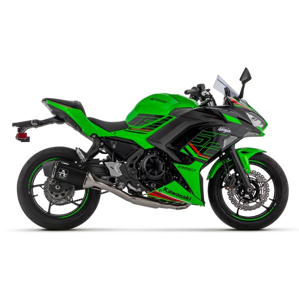 ARROW E5 VELOCE ALUMINUM DARK FULL SYSTEM EXHAUST FOR KAWASAKI NINJA 650 2024 PART # 71506VAN