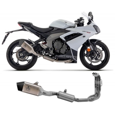 ARROW E5 VELOCE TITANIUM FULL SYSTEM EXHAUST FOR TRIUMPH DAYTONA 660 2024 PART # 71507VL