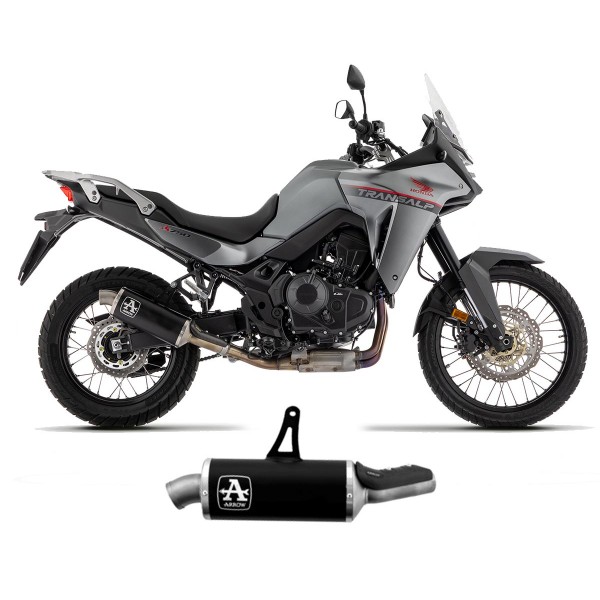 ARROW INDY-RACE ALUMINUM DARK EXHAUST FOR HONDA XL750 TRANSALP 2023-2024 PART # 72641AON
