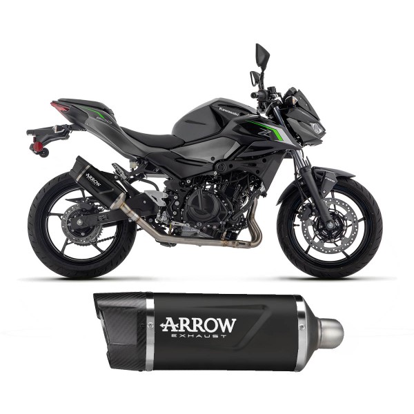 ARROW  INDY RACE EVO ALUMINIUM DARK EXHAUST  FOR KAWASAKI Z 500 / NINJA 500 2024 PART #  71967AKN