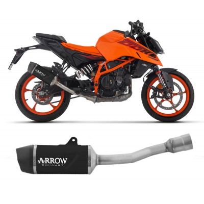 ARROW INDY RACE EVO ALUMINUM DARK EXHAUST FOR KTM 390 DUKE 2024-2025 PART # 71972AKN