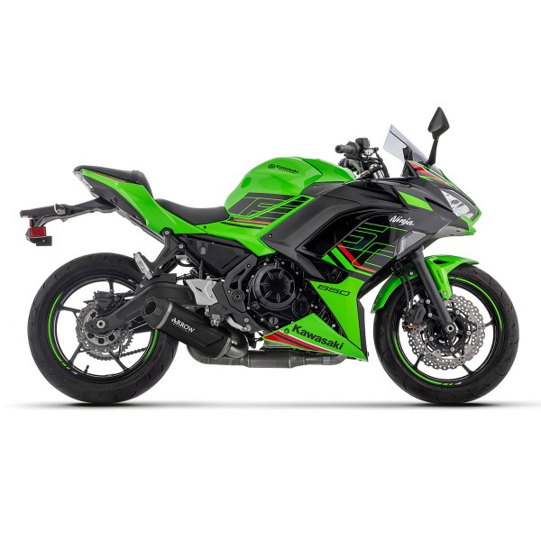 ARROW INDY RACE EVO DARK ALUMINUM CARBON END CAP FULL SYSTEM EXHAUST FOR KAWASAKI NINJA 650 2024 PART # 71965AKN ARROW INDY RACE EVO DARK ALUMINUM CARBON END CAP FULL SYSTEM EXHAUST FOR KAWASAKI NINJA 650 2024 PART # 71965AKN