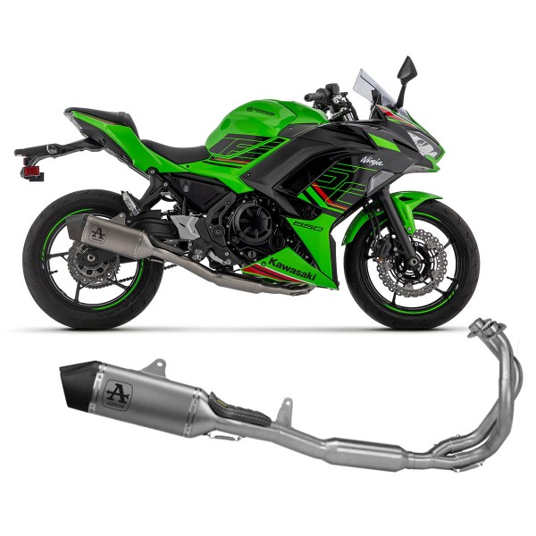 ARROW RACING VELOCE TITANIUM FULL SYSTEM EXHAUST FOR KAWASAKI NINJA 650 2024 PART # 71006VL