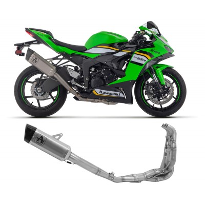 ARROW RACING PISTA FULL TITANIUM FULL SYSTEM EXHAUS FOR KAWASAKI ZX-6R 636 2024-2025 PART # 71209PTZ