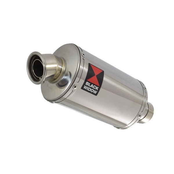 BLACKWIDOW 230MM OVAL STAINLESS SILENCER EXHAUST SYSTEM FOR KAWASAKI NINJA 1000 SX 2020-2024 PART #230SS/SN23V