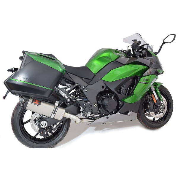 BLACKWIDOW 350MM TRI OVAL STAINLESS SILENCER CARBON TIP EXHAUST SYSTEM FOR KAWASAKI NINJA 1000 SX 2020-2024 PART #SC35T