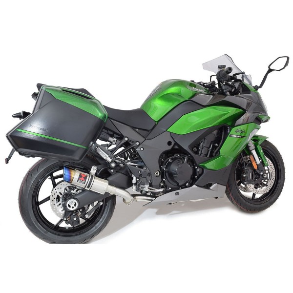 BLACKWIDOW  200MM ROUND BLUE TIP STAINLESS SILENCER EXHAUST SYSTEM FOR KAWASAKI NINJA 1000 SX 2020-2024 PART #SL20R
