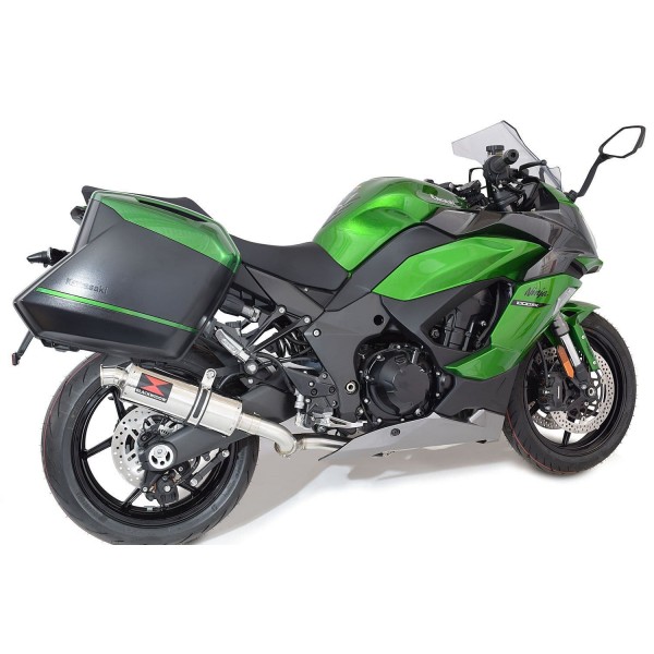 BLACKWIDOW 300MM ROUND STAINLESS SILENCER EXHAUST SYSTEM FOR KAWASAKI NINJA 1000 SX 2020-2024 PART #SN30R