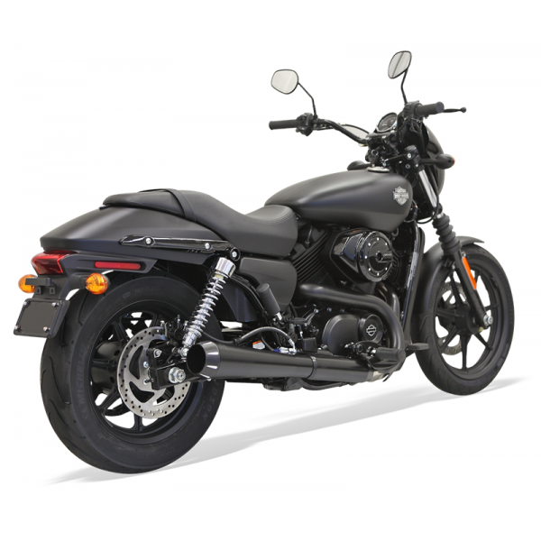 BASSANI EXHAUST BLACK 4 IN. MEGAPHONE STYLE PERFORMANCE MUFFLER PART # 1527RB